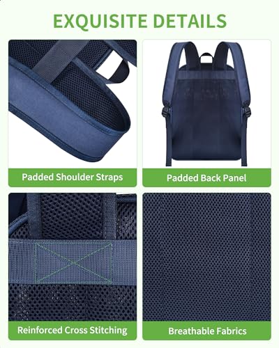 MAY TREE Mesh Backpack Heavy Duty Big Mesh Bag Large Capacity for Travel Beach Hiking Outdoor Sports with Paded Strap, Blue - color: Blue