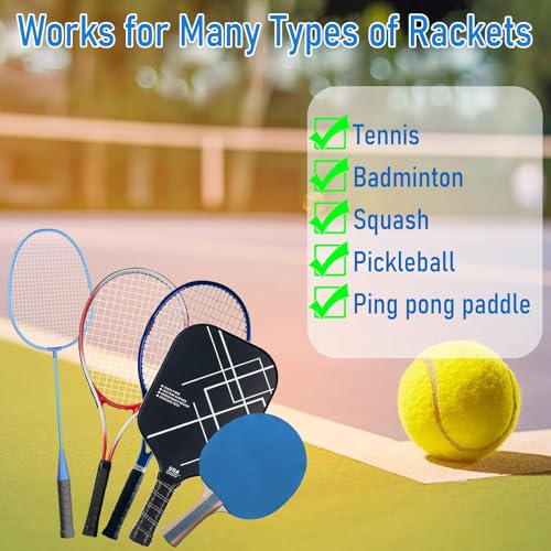 Tennis Racket Grip Tape, 3/6/12 Pack Precut Anti Slip Tennis Grip Tape, Absorbent Dry Feel Tennis Grips Overgrip for Tennis, Pickleball - color: Black-6 Pack