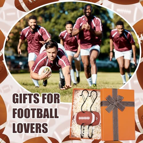 CroBlissful 6 Pcs Bag Hook for Fence Baseball Football Basketball Tennis Team Gifts Bag Clip Sports Backpack Buckle with Acrylic Board for Bat Water Bottle Player Lover Gifts - color: Mainly Brown