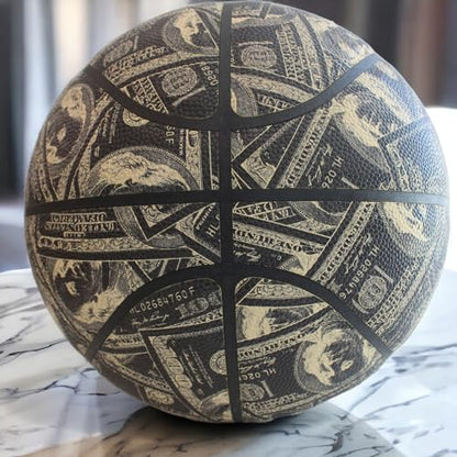 Money Balls Indoor Outdoor Rubber and Leather Options Ultimate Basketball Lovers Gift - size: Regulation Size 29.5