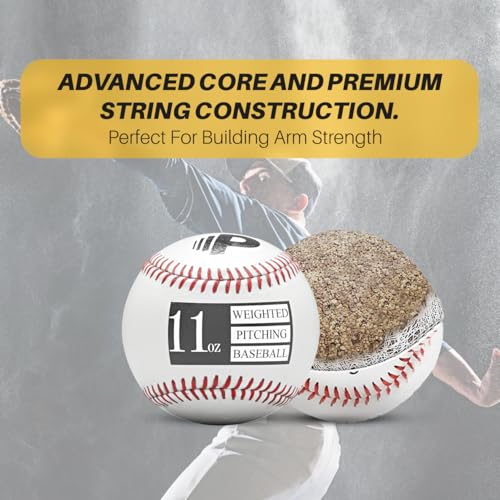 Premier Pitching Weighted Leather Baseballs | Weighted Training Balls to Improve Power & Pitching Training | Increase Pitch Velocity for All Skill Levels - size: 11 oz