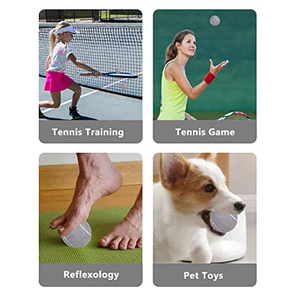 URBEST Tennis Ball, 10PCS Training Tennis Balls, Comes with a Net Bag for Easy Carrying, Beginner Training Tennis Balls, Pet Dog Exercise Ball - color: Grey