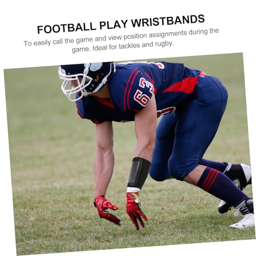 Tactical Football Wristband for Quarterbacks Medium Size Football Arm Band Playbook Protector Comfortable Sports Wrist Sleeve for Game Use