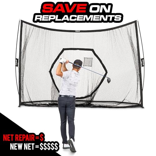 GoSports Universal Sports Net Repair Kits for Golf, Baseball, Soccer, and More - 8 x 8 Inch Sports Netting Patch Kits