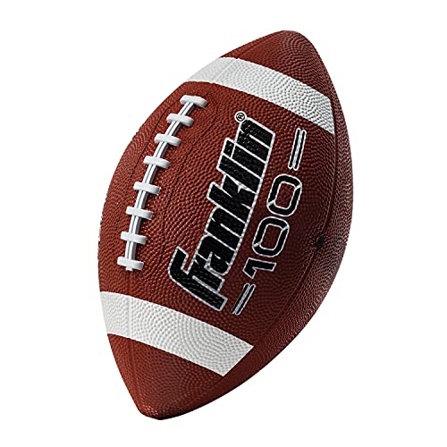 Franklin Sports Kids Junior Grip-Rite Youth Junior Size Rubber Footballs - Peewee Kids Durable Outdoor Footballs - Single & Bulk Packs Available - color: Classic Brown, size: Junior, style: 1 Ball