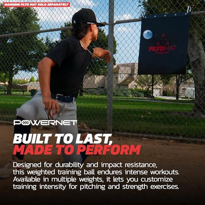 PowerNet Power Plyometrics Weighted Training Ball, Softball & Baseball Training Equipment, Weighted Baseballs to Increase Throwing Velocity - style: 64 OZ Ball Only