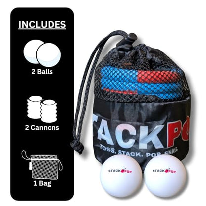Stackpop, Blitz, Table Game, Outdoor Toss, Stack, Pop, and Catch, Outdoor Fun, Tailgating, Beach, Backyard, Football Blitz & Parties – Skilled, Active Game for Teens & Adults