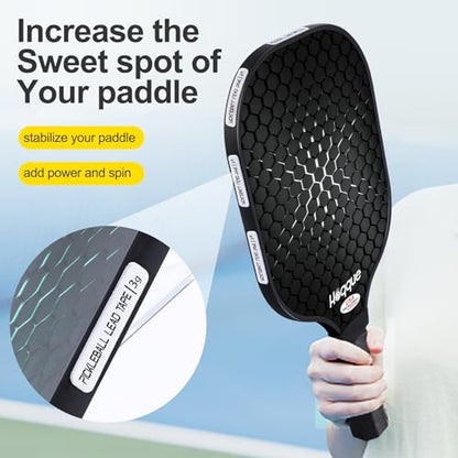Lightweight Fiberglasses Pickleball Paddles Sets with Overgrips, Lead Tapes, Pickleball Balls