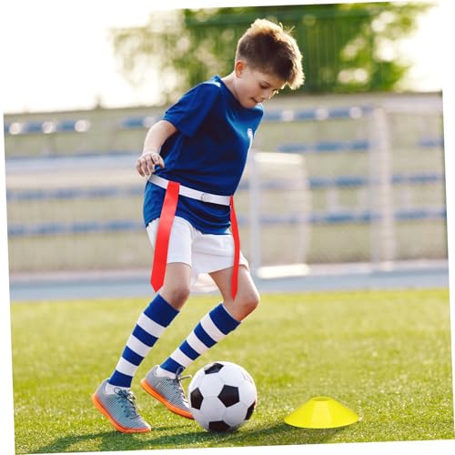 Totority 16Pcs Flag Football Training Set Belts Durable Cones for Adults Hook and Loop Design Includes Storage Bag for Beginners