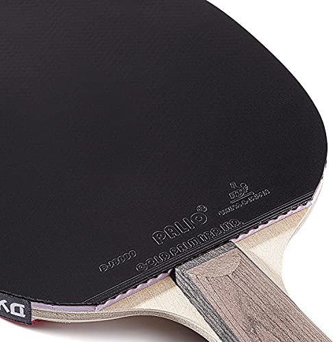 Dynasty Extra Penhold Table Tennis Racket & Case - ITTF Approved Palio Rubbers - Chinese Style Ping Pong Paddle