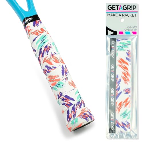 Get A Grip Racket Overgrips – Anti-Slip Tennis Grip Wrap, Sweat Absorbent & Quick-Dry Handle Tape for Tennis, Padel & Pickleball - color: Baseline, size: 1 Grip