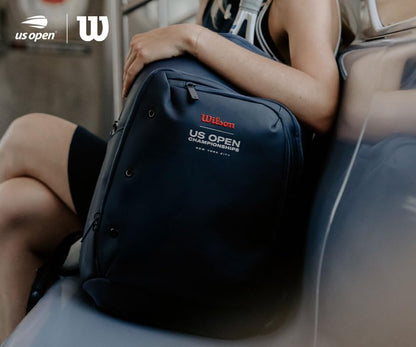 WILSON 2025 US Open Tour Tennis Backpack - Navy, Holds up to 2 Rackets