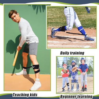 Wettarn Baseball Training Aid Softball Training Harness Baseball Practice Equipment for Stepping Out Leg Pulling Out Overstriding Lunging - color: Black