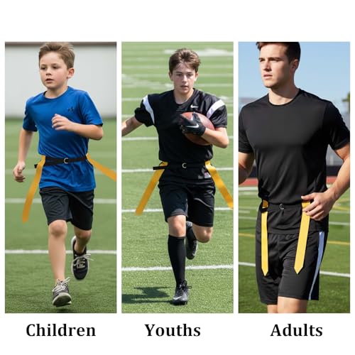 Flag Football Belt,Adjustable Flag Football Belt with Belt and Flags,for Youths,Adults