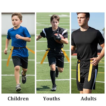 Flag Football Belt,Adjustable Flag Football Belt with Belt and Flags,for Youths,Adults