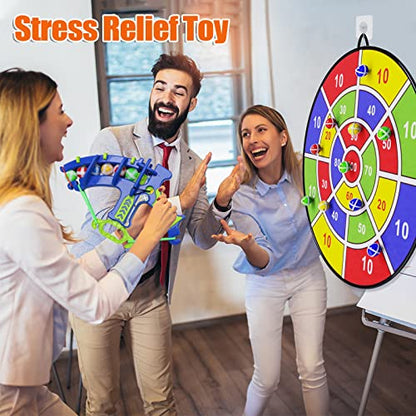 BooTaa 29" Large Dart Board for Kids, Kids Dart Board with Sticky Balls, Boys Toys, Indoor/Sport Outdoor Fun Party Play Game Toys, Birthday Gifts for 3 4 5 6 7 8 9 10 11 12 Year Old Boys Girls - style: 100 Scores +Outer Space + Bow