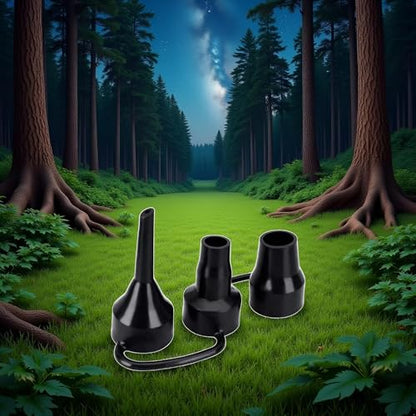 Air Pump Replacement Nozzles: Plastic Nozzles for Inflatables, 3 Sizes for Air Beds/Mattresses, Durable and Practical