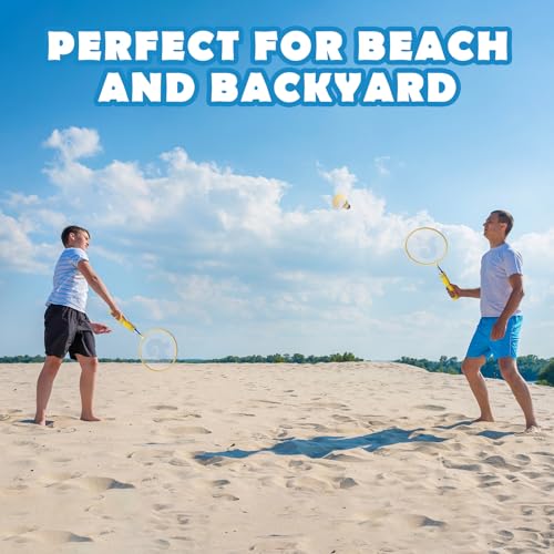 Kids Badminton Rackets Set with Soft Grip, Oversize & Lightweight Shuttlecocks Racquet with Carry Bag for Children Youth, 2 Player Sport Game for Indoor Outdoor Backyard
