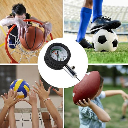 Cyrank Portable Ball Pressure Gauge for Basketball, Soccer Ball
