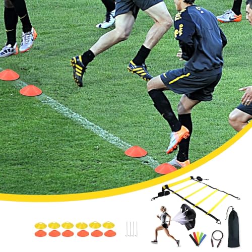 Speed Training Practice Poles - Adjustable Soccer Practice Poles, Professional Speed Trainings Gear | Foldable Sports Agility Set, Multi Sport Training Poles for Athletes, Kids, Adults - color: Package 5