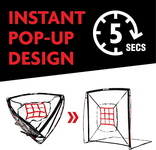Baseball Net - Pitching Net/Hitting Net Batting Practice, Training Tools - Baseball Gifts for Kids, Children & Teens,Black