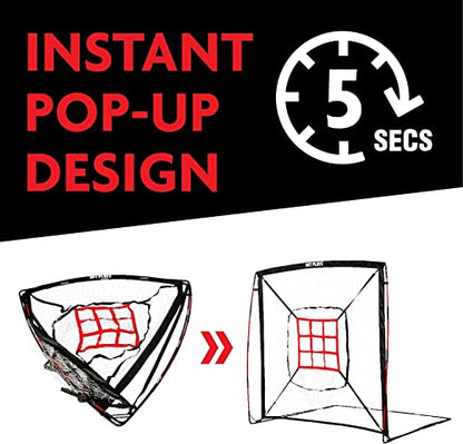 Baseball Net - Pitching Net/Hitting Net Batting Practice, Training Tools - Baseball Gifts for Kids, Children & Teens,Black