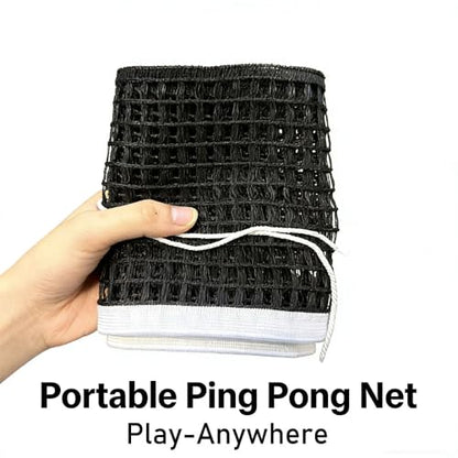 Nylon Table Tennis Net，Black Ping Pong Net Replacement Kit，（70.8" x 5.9"，Suitable for Indoor and Outdoor School Gymnasiums