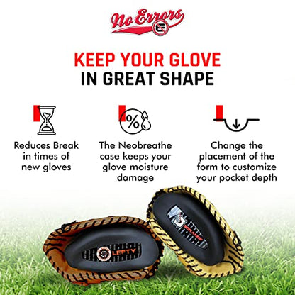 No Errors WebGem Fielder’s Glove Care System – Formation & Break-in Tool for Baseball Mitts, Holds Shape, Essential Gear, Gift for Players - style: 3 Lefty