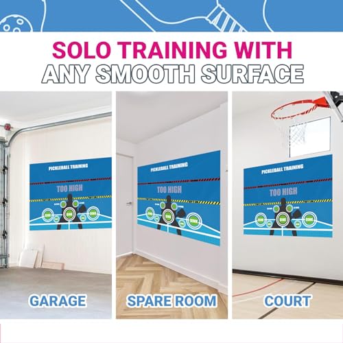 Dink Wall Rebounding Pad Pickleball Training Dink Pad, Wall Practice Rebounder Aid, Pickleball Rebounder, Transform Any Wall into a Pickleball Court and Net Multicolor