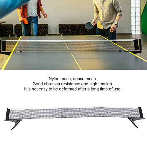 Table Tennis Net and Post Set, Professional Standard Table Tennis Net Bracket Set for Indoors, Outdoors, Athlete, Amateur, Training, Entertainment