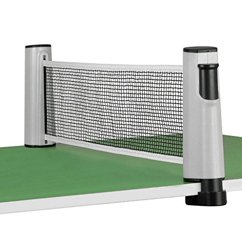 Hipiwe Retractable Table Tennis Net Replacement, Ping Pong Net and Post with PVC Storage Bag, 6 Feet(1.8M, Fits Tables Up to 2.0 inch 5.0 cm - color: Grey