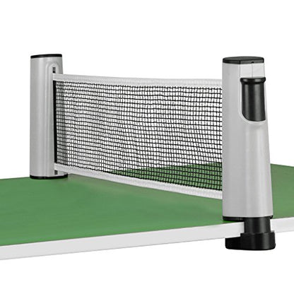 Hipiwe Retractable Table Tennis Net Replacement, Ping Pong Net and Post with PVC Storage Bag, 6 Feet(1.8M, Fits Tables Up to 2.0 inch 5.0 cm - color: Grey