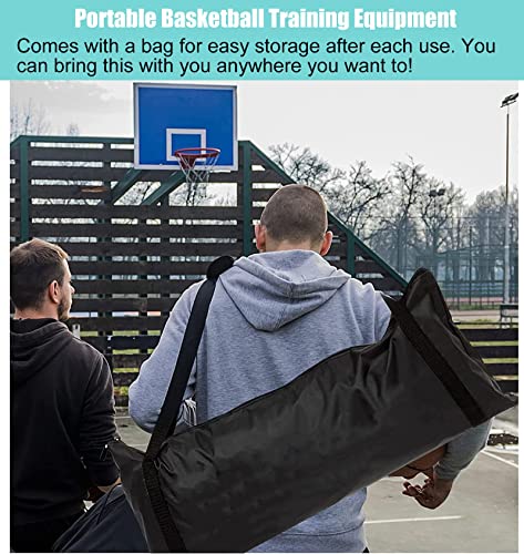 Hanging Basketball Return Attachment for Hoop, Portable Automatic Shooting Basketball Rebounder Device with 180° Rotating