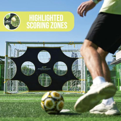 Soccer Goal Target Net with 10 Scoring Zones, Compatible with All 8'x6'/ 12'x6'/ 14'x7' Soccer Goals