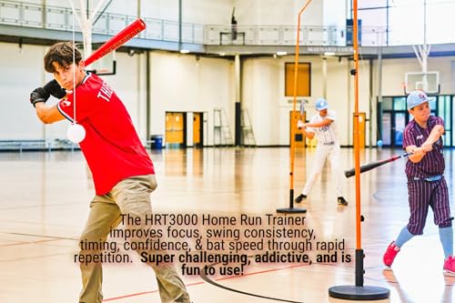 HRT3000 Home Run Trainer – Advanced Baseball & Softball Moving Ball Hitting Practice Tool – Solo Training, Real Timing & High Rep Development for Youth, High School and Collegiate Levels