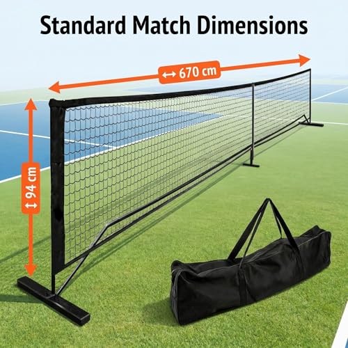 Portable Pickleball Net System, Pickle Ball Set with Wheels for Driveway, Indoor Steady Pickleball Stand with Carrying Bag for Backyards Outdoor