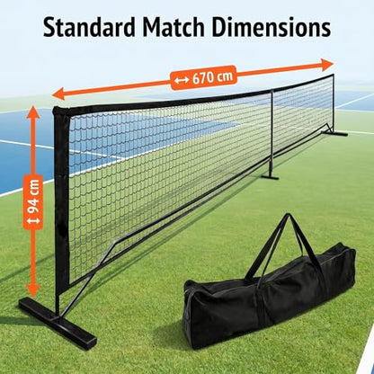 Portable Pickleball Net System, Pickle Ball Set with Wheels for Driveway, Indoor Steady Pickleball Stand with Carrying Bag for Backyards Outdoor