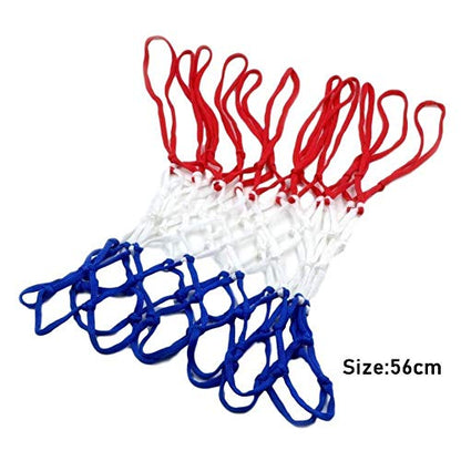 Replacement Basketball Net,Fits Standard Indoor or Outdoor Rims,Basketball Hoop Net Replacement,Red White Blue Bold Polyester Braided Rope,All Weather Anti Whip,for MiniBasketball Hoop Fits