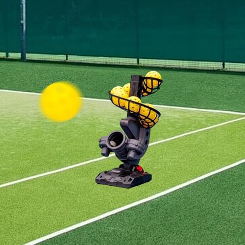 Portable Pickleball Machine for Solo Practice - 9 Ball Capacity, Tripod Compatible, Lightweight PP Construction