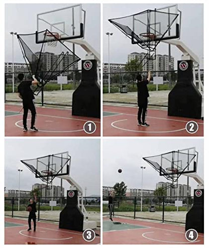 Basketball Shot Returner, Basketball Shooting Rebounder for Hoop, Basketball Return Net Attachment