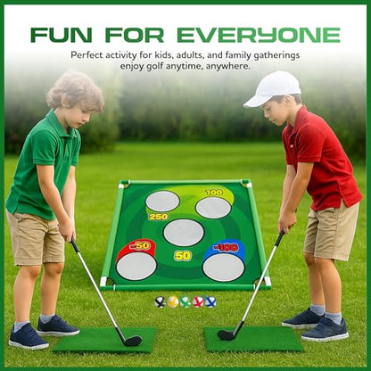 Golf Gift for Men – Portable Backyard Golf Chipping Game for Family, Indoor & Outdoor Lawn Game with Carry Bag, Fun Party Game, Father's Day, Birthday for Golfers