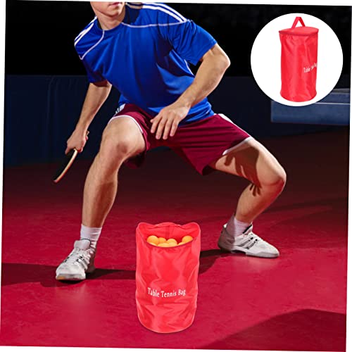POPETPOP Portable Pingpong Ball Holder Bag Zipper Sports Balls Organizer Sturdy Nylon Carrying Case for Table Tennis Easy to Carry for Players