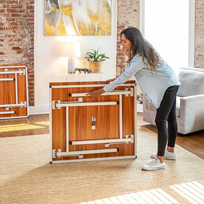STIGA Space Saver - Compact Ping Pong Table - Separate Table Halves - Regulation Height - No Assembly Required - color: Brown