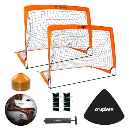 Portable Soccer Goals – Set of 2 & with Accessories | Durable, Easy-to-Set-Up Kids Soccer Nets for Backyard & Outdoor Play | Ideal Gift for Young Soccer Players