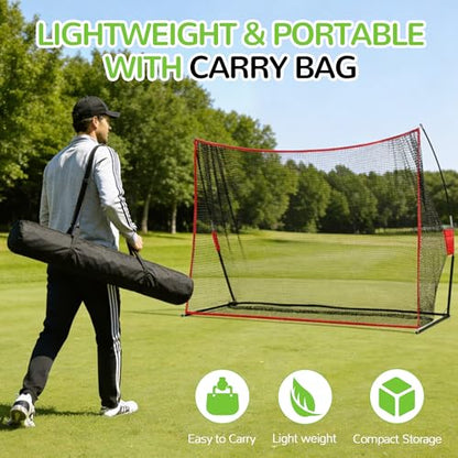 Elevon Golf Net, 10x7ft Heavy Duty Golf Practice Net, Backyard Driving Chipping Training Net for Indoor Outdoor Use