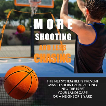 MR Basketball Defense Return Net, Basketball Yard Guard Defensive Net, Sports Defender Net, Adjustable Return Net, Backstop Net Portable Barrier Net, Rebounder Safety Backstop Barricade