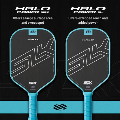 Selkirk Sport SLK Halo Raw Carbon Fiber Pickleball Paddle | Power, Pro and Control Pickleball Paddles | T700, 18K Ultraweave, Aramid Fiber LinkWeave | Designed & Controlled in USA - color: Power | Blue | 2025, size: XL (Elongated Shape)