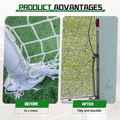 Chunful 100 Pcs Soccer Goal Net Fasteners Soccer Net Clips Replacement Lock Clips Accessories for Goal Series with Pre Drilled Holes in Aluminium Tubing and Posts