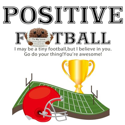 Valentine's Day Gift to Him,Mini Handmade Crochet Football for Him Who Loves Football, for Boyfriend/Husband, Emotional Support Footballs Romantic I Love You Gift Birthday Gifts - color: Football1