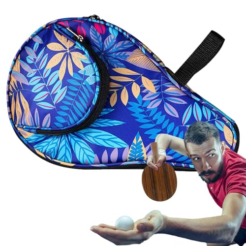 Table Tennis Bag - Colorful Table Tennis Racket Case, Durablee Table Tennis Paddle Case | Elastic Sports Containers Bag, Tennis Racket Storage Bag with Thick Layers for Friends, Teenagers, Families